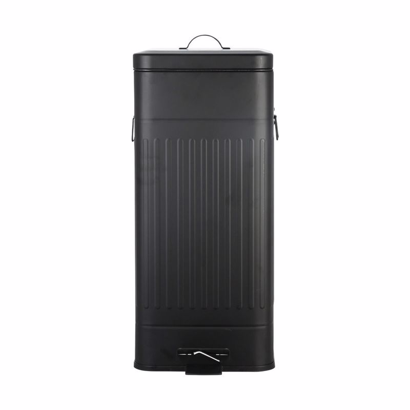 ESTIA Κάδος Απορριμμάτων Soft Close Antigua 30lt Μεταλλικός Μαύρος Ματ 27.5x36x66cm 01-20040